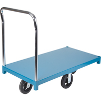 Chariot &agrave; plateforme robuste, 48" lo x 24" la x Capacit&eacute; 2000 lb, Roues en Caoutchouc - KLETON 