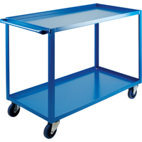 Heavy-Duty Shelf Carts, 2 Tiers, 24" W x 36" H x 51" D, 1200 lbs. Capacity - KLETON 