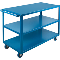 Heavy-Duty Shelf Carts, 3 Tiers, 24" W x 36" H x 51" D, 1200 lbs. Capacity - KLETON 