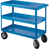 Shelf Carts , 3 Tiers, 24" W x 40" H x 48" D, 900 lbs. Capacity - KLETON 