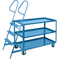 Chariots &agrave; cueillette, Acier, 24" la x 64" p, 3 tablettes, Capacit&eacute; 1200 lb - KLETON 