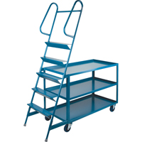 Stock Picking Carts, Steel, 24" W x 52" D, 3 Shelves, 1200 lbs. Capacity - KLETON 