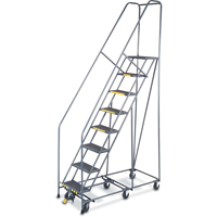 All Directional Ladders, 8 Steps, 16" Step Width, 80" Platform Height, Steel - Ballymore CAL-PIP-8-R