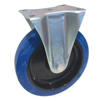 Non Marking Caster, Rigid, 8" (203.2 mm), Rubber, 440 lbs. (199.58 kg.) - Blickle B-POEV 200R-SB