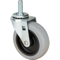 Roulette &agrave; tige, Pivotant, Diam&egrave;tre 3" (76 mm), Capacit&eacute; 80 lb (36 kg) - Faultless 93232