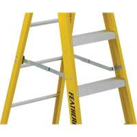 Escabeaux industriels robustes (s&eacute;rie 6900), 6', Fibre de verre, Capacit&eacute; 300 lb, Type 1A - Featherlite 6906