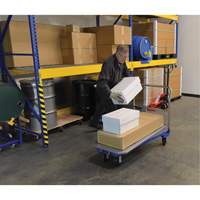Platform Cart, 48" L x 24" W, 1500 lbs. Capacity, Mold-on Rubber Casters - Vestil NPCT