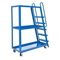 Chariot &agrave; cueillette, Acier, 21-7/8" la x 56-1/8" p, 3 tablettes, Capacit&eacute; 1000 lb - Vestil SPS-HF-2252