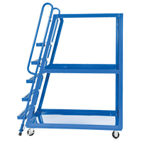 Chariot &agrave; cueillette, Acier, 27-7/8" la x 56-1/8" p, 3 tablettes, Capacit&eacute; 1000 lb - Vestil SPS-HF-2852