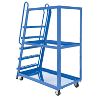 Chariot &agrave; cueillette, Acier, 27-7/8" la x 56-1/8" p, 3 tablettes, Capacit&eacute; 1000 lb - Vestil SPS-HF-2852