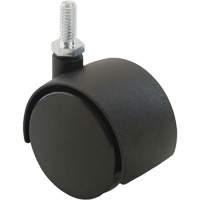 Roulette &agrave; roue double (s&eacute;ries 300/400), Pivotant, Diam&egrave;tre 2" (51 mm), Capacit&eacute; 75 lb (34 kg) - Algood 3T4-050-5/16-18X3/4HN