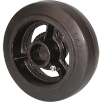 Roulettes robustes EMaxx &agrave; cheville, Fixe, 6" (152,4 mm), Caoutchouc moul&eacute;, 500 lb (227 kg) - Algood RE6563-A38H-MR-RB