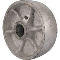 Roulettes robustes EMaxx &agrave; cheville, Fixe, 6" (152,4 mm), Acier, 1200 lb (544,3 kg) - Algood RE6563-A38F-SS-RB
