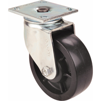 Roulettes robustes EMaxx &agrave; cheville, Fixe, 6" (152,4 mm), Caoutchouc moul&eacute;, 500 lb (227 kg) - Algood RE6563-A38H-MR-RB