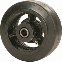 Roue en caoutchouc moul&eacute;, 4" (102 mm) dia. x 2-1/2" (63,5 mm) la, Capacit&eacute; de 400 lb (181 kg) - Algood W-7004-MR-RB