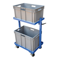 Chariot &agrave; cueillette, Acier, 30-11/16" la x 19-1/4" p, 2 tablettes, Capacit&eacute; 200 lb - Vestil TSCT-2B