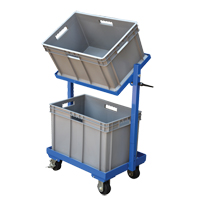 Chariot &agrave; cueillette, Acier, 30-11/16" la x 19-1/4" p, 2 tablettes, Capacit&eacute; 200 lb - Vestil TSCT-2B