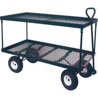 Double Deck Wagon, 24" W x 48" L, 600 lbs. Capacity - Millside 01746