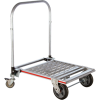 Chariot &agrave; plateforme repliable &agrave; quatre roues, Aluminium, 750 lb, 31" lo x 23-1/4" la, Hauteur 39" - Magliner MT-TA