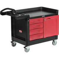 Armoires mobiles & centres de travail Trademaster, 4 tiroirs, 49" lo x 26-1/4" la x 38" h, Noir - Rubbermaid FG453388BLA