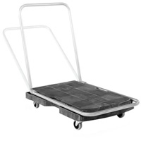 Utility Platform Truck, 30-1/2" L x 20-1/2" W, 250 lbs. Cap., Rubber Wheels - Rubbermaid FG440000BLA