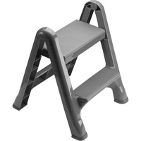Folding Step Stool, 2 Steps, 19-1/2" x 20-1/2" x 22-3/4" High - Rubbermaid FG420903CYLND