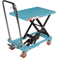 Table &eacute;l&eacute;vatrice robuste &agrave; ciseaux hydraulique, 27-1/2" lo x 17-3/4" la, Acier, Capacit&eacute; 330 lb - KLETON 