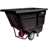 Tilt Truck, Polyethylene, 1/2 cu. yd., 850 lbs. Load Capacity - Rubbermaid FG130500BLA