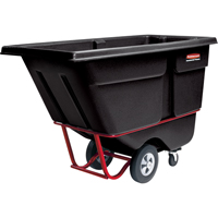 Tilt Truck, Polyethylene, 1 cu. yd., 1250 lbs. Load Capacity - Rubbermaid FG131500BLA