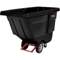 Tilt Truck, Polyethylene, 1/2 cu. yd., 450 lbs. Load Capacity - Rubbermaid FG130400BLA