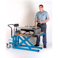 Hydraulic Skid Scissor Lift/Table, 42-1/2" L x 20-1/2" W, Steel, 1000 lbs. Capacity - Bishamon LV-10