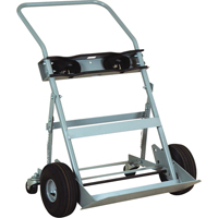 Chariots &agrave; quatre roues pour bouteilles, Roues Pneumatique, Base de 28" la x 6" lo, 1000 lb - Justrite 35032