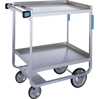 Heavy-Duty U Frame Carts, 2 Tiers, 19-3/8" W x 34-1/2" H x 32-5/8" D, 700 lbs. Capacity - Lakeside Material Handling 721