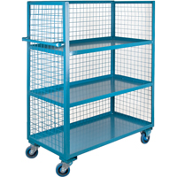 Wire Mesh Utility Cart, Steel, 30" x 63" x 63", 1200 lbs. Capacity - KLETON 