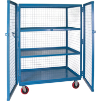Wire Mesh Truck, 3 Tiers, 51" L x 32" W x 62.5" H, 2400 lbs. Cap. - KLETON 