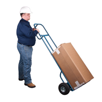 Deluxe Hi-Boy Hand Truck, P-Handle Handle, Steel, 72" Height, 700 lbs. Capacity - KLETON 