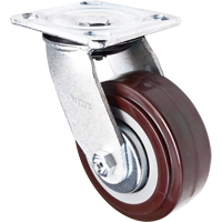 Roulette, Pivotant, 5" (127 mm), Polyur&eacute;thane, 650 lb (294 kg) - KLETON 