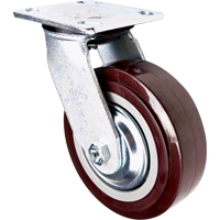 Roulette, Pivotant, 6" (152,4 mm), Polyur&eacute;thane, 850 lb (385 kg) - KLETON 