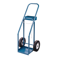 Gas Cylinder Carts, Semi-Pneumatic Wheels, 12" W x 10" L Base, 400 lbs. - KLETON 