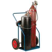Gas Cylinder Carts, Rubber Wheels, 13" W x 25" L Base, 1000 lbs. - KLETON 