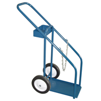 Gas Cylinder Carts, Semi-Pneumatic Wheels, 12" W x 16" L Base, 1000 lbs. - KLETON 