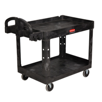 Chariot utilitaire robuste - 4520-88, 2 tiers, 25-1/4" x 39" x 44", Capacit&eacute; 500 lb - Rubbermaid FG452088BLA