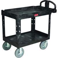 Chariot utilitaire robuste, 2 tiers, 25-1/4" x 37-1/8 x 36-3/8", Capacit&eacute; 500 lb - Rubbermaid FG452010BLA
