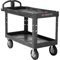 Chariot utilitaire robuste, 2 tiers, 25-1/4" x 33-1/4" x 55", Capacit&eacute; 750 lb - Rubbermaid FG454610BLA