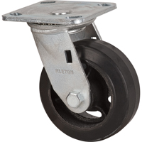 Roulette moul&eacute;, Pivotant, 5" (127 mm), Caoutchouc, 440 lb (199 kg) - KLETON 