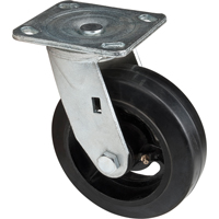 Roulette moul&eacute;, Pivotant, 6" (152,4 mm), Caoutchouc, 550 lb (249 kg) - KLETON 