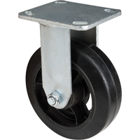 Roulette moul&eacute;, Fixe, 6" (152,4 mm), Caoutchouc, 550 lb (249 kg) - KLETON 