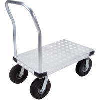 Chariots &agrave; plateforme en aluminium, 24" la x 36" lo, 1600 lb cap, Roues Pneumatique - KLETON 