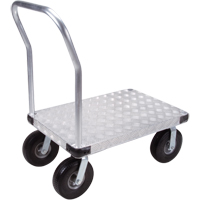 Chariots &agrave; plateforme en aluminium, 24" la x 36" lo, 1200 lb cap, Roues Anticrevaison - KLETON 