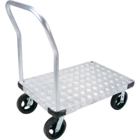 Chariots &agrave; plateforme en aluminium, 24" la x 36" lo, 2000 lb cap, Roues Caoutchouc moul&eacute; - KLETON 